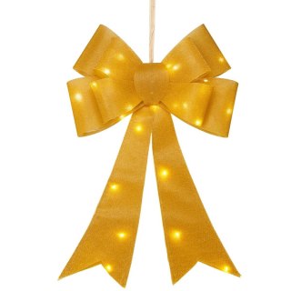KOKARDA DEKORACYJNA 60CM ZŁOTA 25 LED