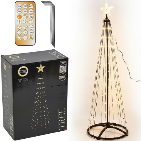 CHOINKA DEKORACYJNA 550LED CIEPŁY BIAŁY 300CM BLACK
