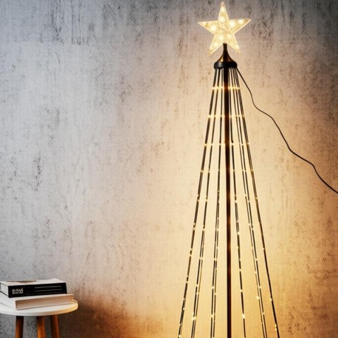 CHOINKA DEKORACYJNA 550LED CIEPŁY BIAŁY 300CM BLACK