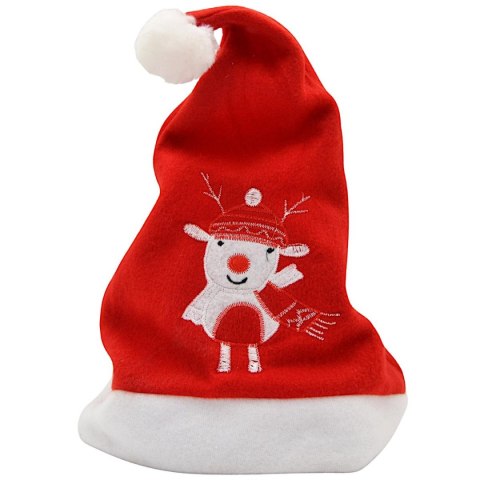CZAPKA MIKOŁAJA KLASYCZNA 30X40CM RENIFER