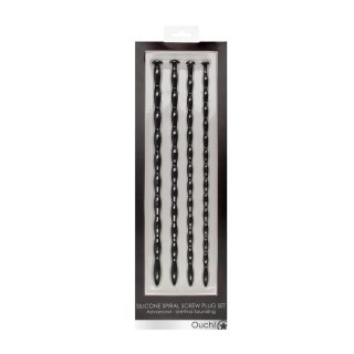 Ouch! Advanced Spiral Silicone Plug Set - 4 rozmiary, 29,6 cm