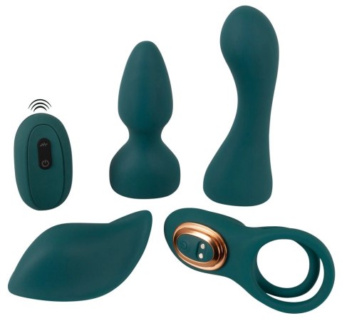 Couples Choice Zestaw Mini Wibratorow 4w1 Zielony z Pilotem RC