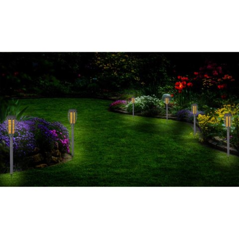 POCHODNIA LAMPA SOLARNA TAŃCZĄCE PŁOMYKI 12 LED SMD 7,5x7,5x46,5CM KPL.5SZT