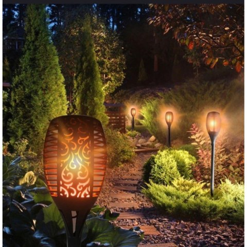 POCHODNIA SOLARNA TAŃCZĄCE PŁOMYKI 12X12X78CM 36 LED XXXL