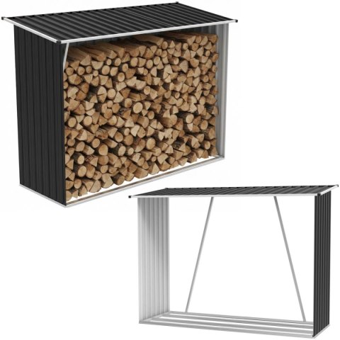 DOMEK OGRODOWY DREWUTNIA SKŁADZIK STALOWY 163X83X154CM
