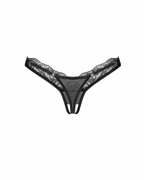 Obsessive Arrowel String Black z Otwartą Konstrukcją, Koronka, S/M