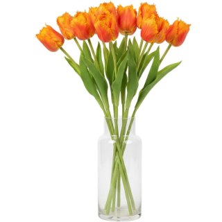 TULIPAN POMARAŃCZOWY 38CM JAK ŻYWY DEKORACJA WIOSENNA
