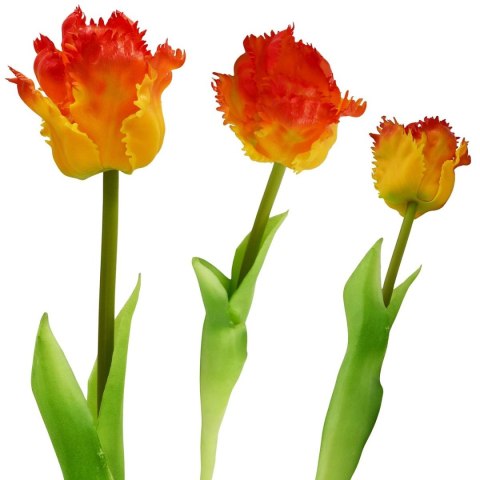 TULIPAN POMARAŃCZOWY 38CM JAK ŻYWY DEKORACJA WIOSENNA