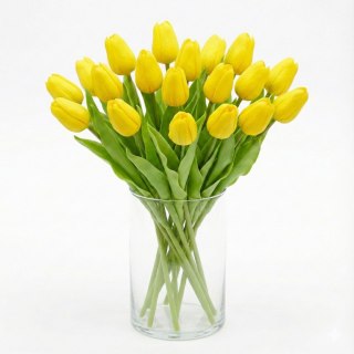 TULIPAN ŻÓŁTY 31CM JAK ŻYWY DEKORACJA WIOSENNA