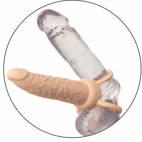 CalExotics Performance Maxx podwojny system wibracyjny silikon jasny