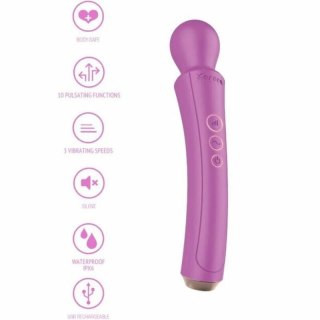 XOCOON Zakrzywiona Rożdżka do Masażu Fuksja - 10 Trybow, USB