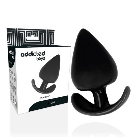 Addicted Toys Korek Intymny Silikonowy 11 cm Czarny Ergonomiczny