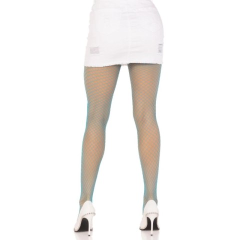 Leg Avenue Karbara Rajstopy kabaretki Lycra neonowy niebieski uniwersalne