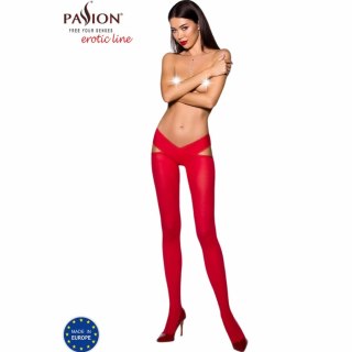 Passion Tiopen 005 rajstopy damskie czerwone 3/4 60 DEN