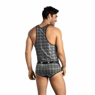 ANAIS MEN BALANCE TOP XL czarno-szara mikrofibra bez rękawow