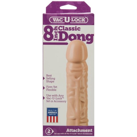 Doc Johnson Classic Dong 20 cm - model z przyssawką, cielisty