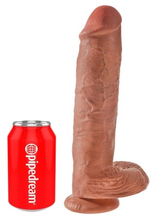King Cock Model 28 cm ciemny - naturalistyczna forma, przyssawka