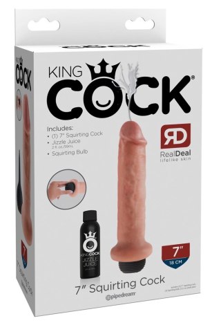 Pipedream King Cock 15 cm System Wytrysku Jasny Kolor Skory