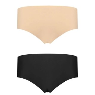 Bye Bra Invisible Hipster S 2-pack majtki bezszwowe nude & black