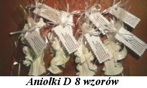 Aniołek podziękowania KOMUNIA D 12szt.