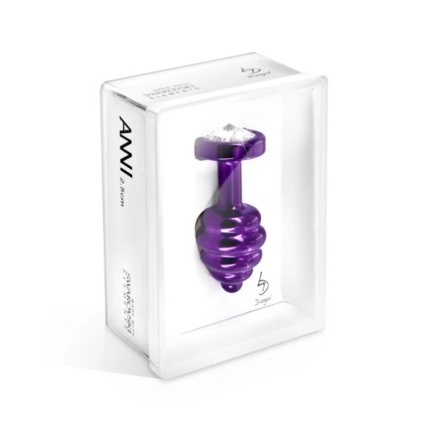 Diogol Ano Ribbed Purple 25 mm - aluminiowy korek dekoracyjny, kryształ