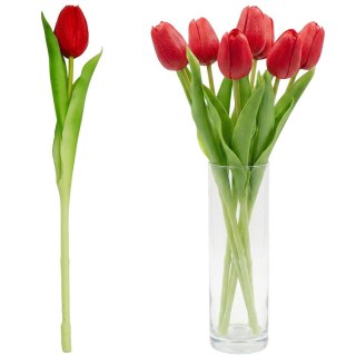 TULIPAN CZERWONY 31CM JAK ŻYWY DEKORACJA WIOSENNA