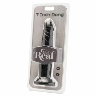 Get Real Model 18 cm Czarny - Anatomiczny element intymny PVC