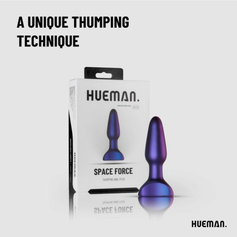 Hueman Space Force - Wibrująca i Ruchoma Zatyczka Anatomiczna, silikonowa