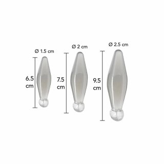 ToyJoy Finger Rimmer Zestaw 3 Rozmiarow Przeźroczysty - Anatomiczne Rozszerzacze