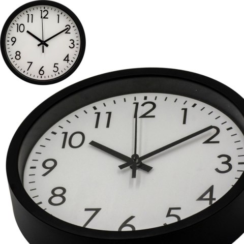 ZEGAR ŚCIENNY PP 20CM CZARNY