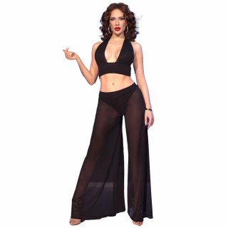 Chilirose CR 4857 Czarny Komplet Top i Spodnie Rozmiar L