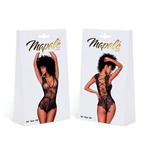 Mapale Romper Koronkowy L/XL Czarny z Regulacją Tyłu