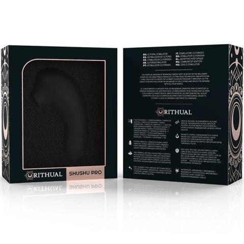 Rithual Shushu Pro Czarny Stymulator Punktowy z Podwojnym Systemem Wibracji