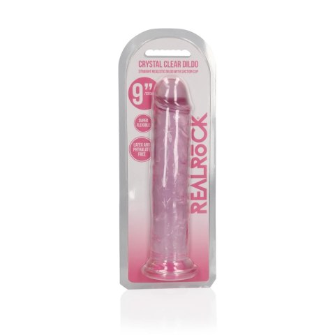 RealRock Crystal Clear 23 cm - Model z Przyssawką, Transparentny