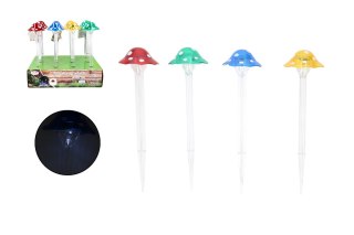 Lampka solarna grzybek 1 led 8,8 x 8,8 x 33cm, zimne światło