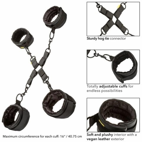 CalExotics Boundless Hog Tie - uniwersalny system wiązania, czarny