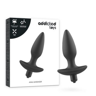 Addicted Toys Masażer Prostaty Wibrujący Czarny 8x14cm Silikon