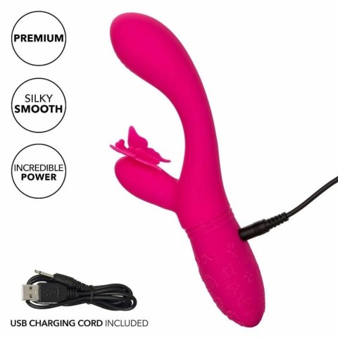 CalExotics Butterfly Kiss Flutter Rożowy - Masażer z 10 trybami pracy