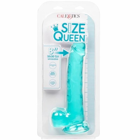 CalExotics Size Queen model niebieski 20,3 cm - elastyczny system mocowania