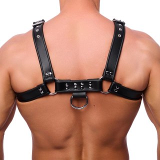 Red Leather Skorzany Uprząż Regulowana L/XL Czarna D-ringi