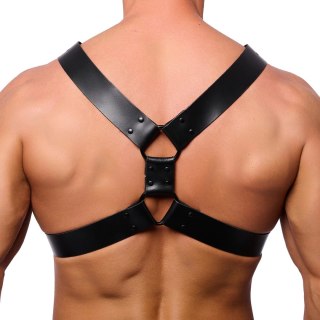 Red Leather Skorzany Uprząż Torso L/XL Czarny Anatomiczny