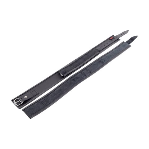 Red Leather skorzany system pasow udowych i nadgarstkowych czarny