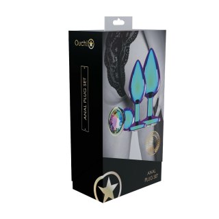 Ouch! Venice Collection Zestaw 3 Metalowych Plugow Anatomicznych Iridescent