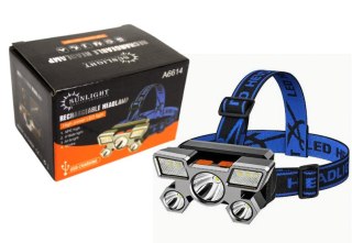 Latarka czołowa 9 led na usb 8,5 x 4,5 x 5cm AE-A6614