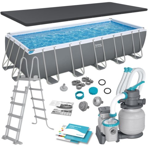 Basen ogrodowy stelażowy 640 x 274 x 132 cm 11w1 Bestway 5612B