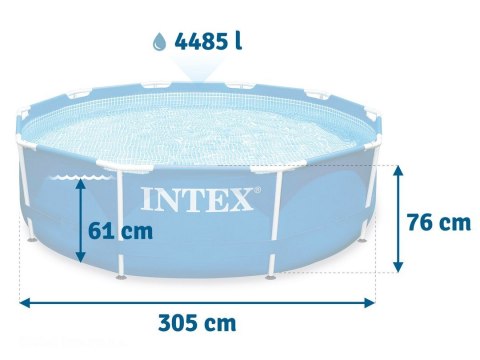 Basen ogrodowy stelażowy 305 x 76 cm 15w1 INTEX 28202