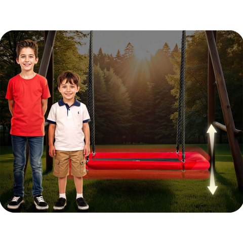 Huśtawka bocianie gniazdo prostokątna Neo-Sport Swingo 110 x 70 cm
