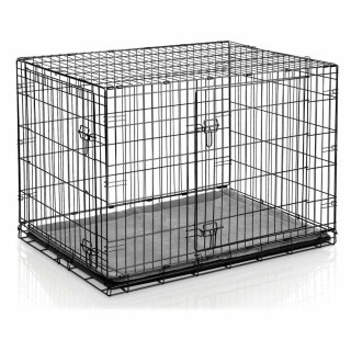 Metalowa klatka kennelowa kojec dla psa + legowisko 107 x 71 x 77 cm PH-202