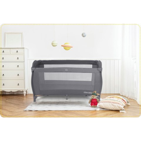Łóżeczko turystyczne + materac + torba 125 x 65 x 78 cm RK-242 antracyt
