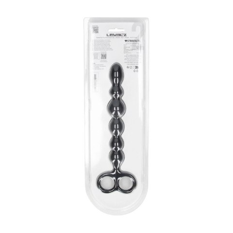 LEVELZ Sonda Anatomiczna Silikonowa Beaded Double Loop Czarna